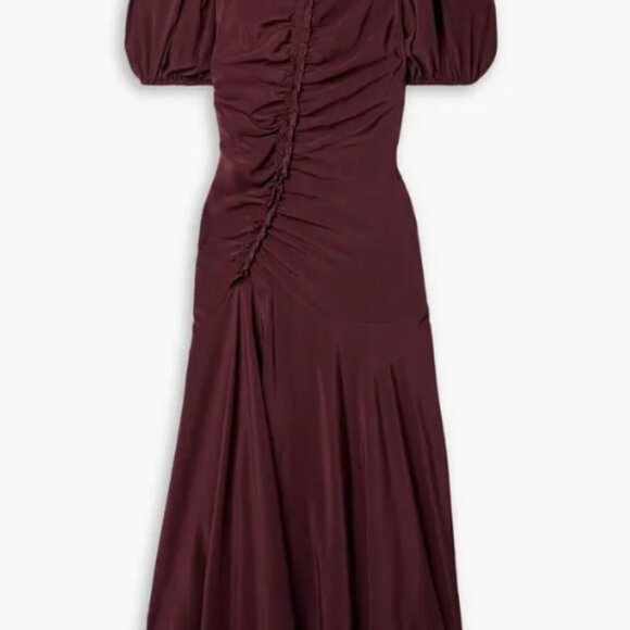 Ulla Johnson Burgundy Midi Dress - Picture 10 of 10